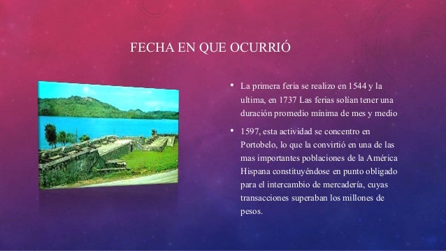 Ferias de portobelo y nombre de dios