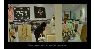 Visitors were invited to paint their own canvas.
 