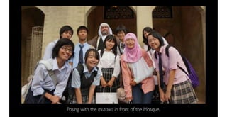 Posing with the mutawa in front of the Mosque.
 