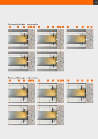 117
Montagewand tweelaags – wandaansluiting
Montagewand drielaags – wandaansluiting
2 2 24 4 4e fa c b c fd e c f
3 3 34 4 4f f fceae c bd c
 