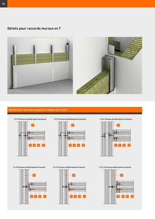 56
Détails pour raccords muraux en T solides (mur-mur)
1 S 15 Cloison préfabriquée fermacell 1 S 21 Cloison préfabriquée fermacell 1 S 31 Cloison préfabriquée fermacell
1 S 15 Cloison préfabriquée fermacell 1 S 21 Cloison préfabriquée fermacell 1 S 31 Cloison préfabriquée fermacell
Détails pour raccords muraux en T
4
4 4 4
4 4
1
1 2 3
2 36
8 8 8
6 79
9 9 9
9 95
5 5 5
5 5
 