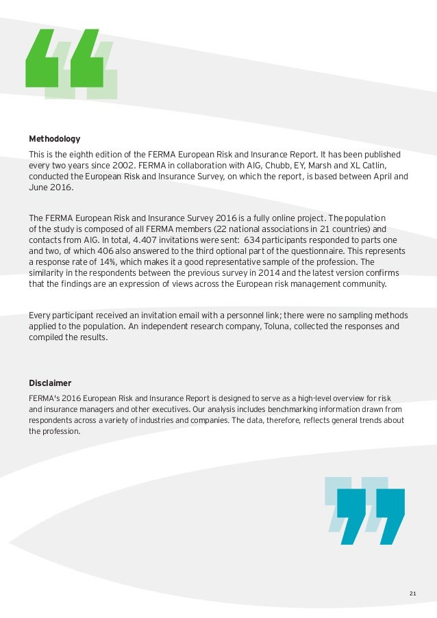 FERMA European Risk and Insurance Report (ERIR) 2016