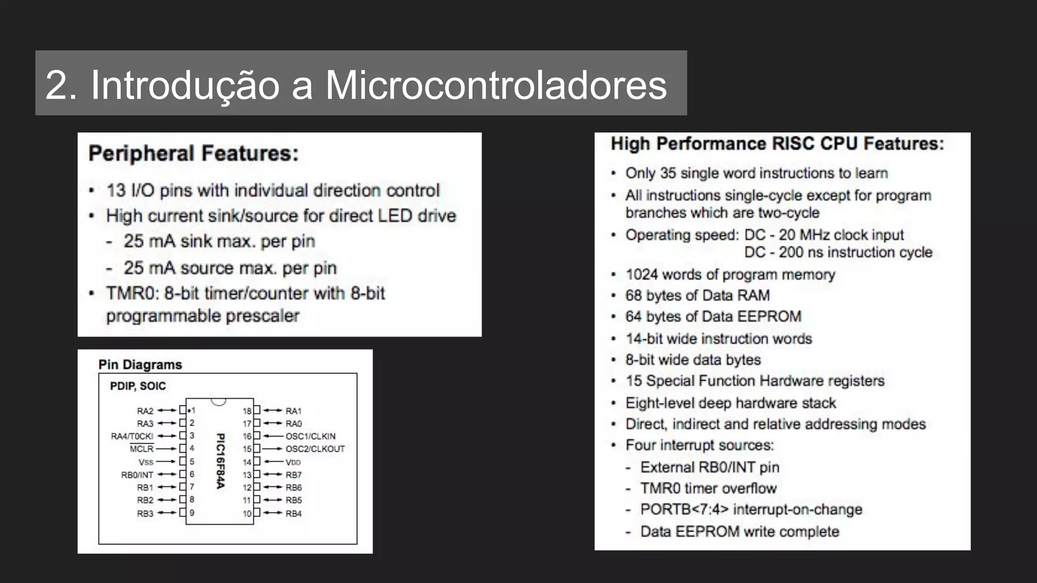 2. Introdução a Microcontroladores
 
