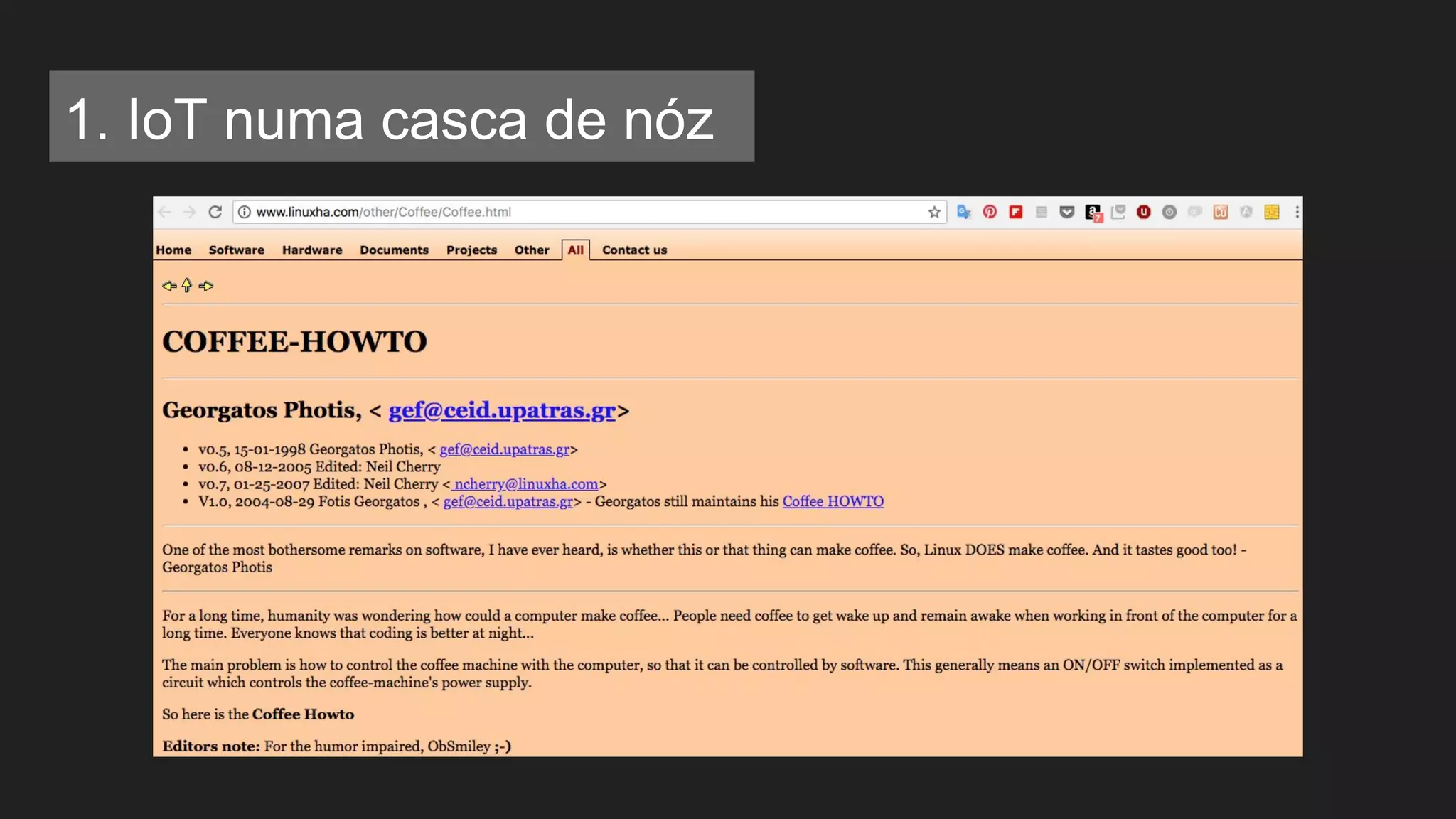 1. IoT numa casca de nóz
 