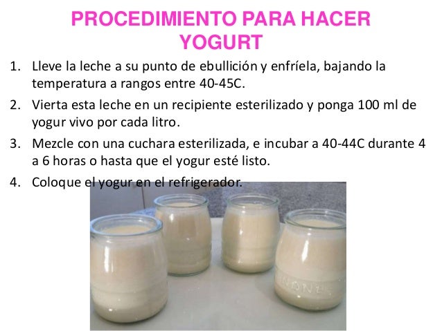 Fermentación de yogurt