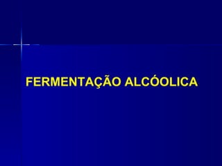 FERMENTAÇÃO ALCÓOLICA
 
