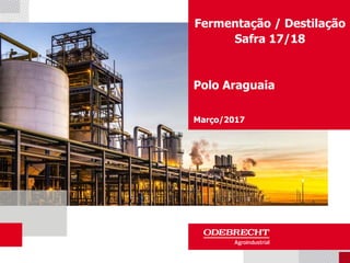 Fermentação / Destilação
Safra 17/18
Polo Araguaia
Março/2017
 
