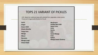 Fermented food pickle