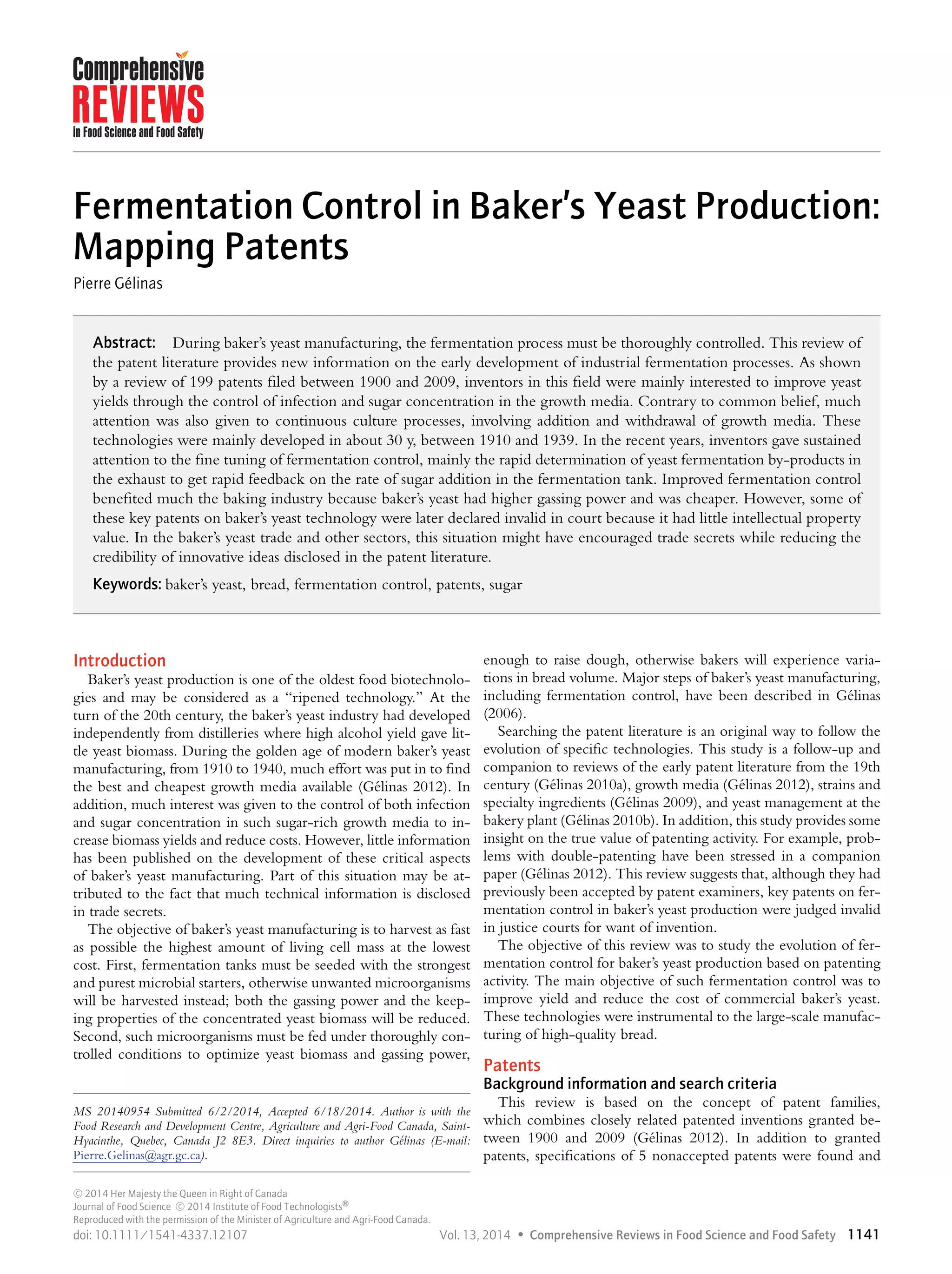 Fermentation control in baker’s yeast production PDF
