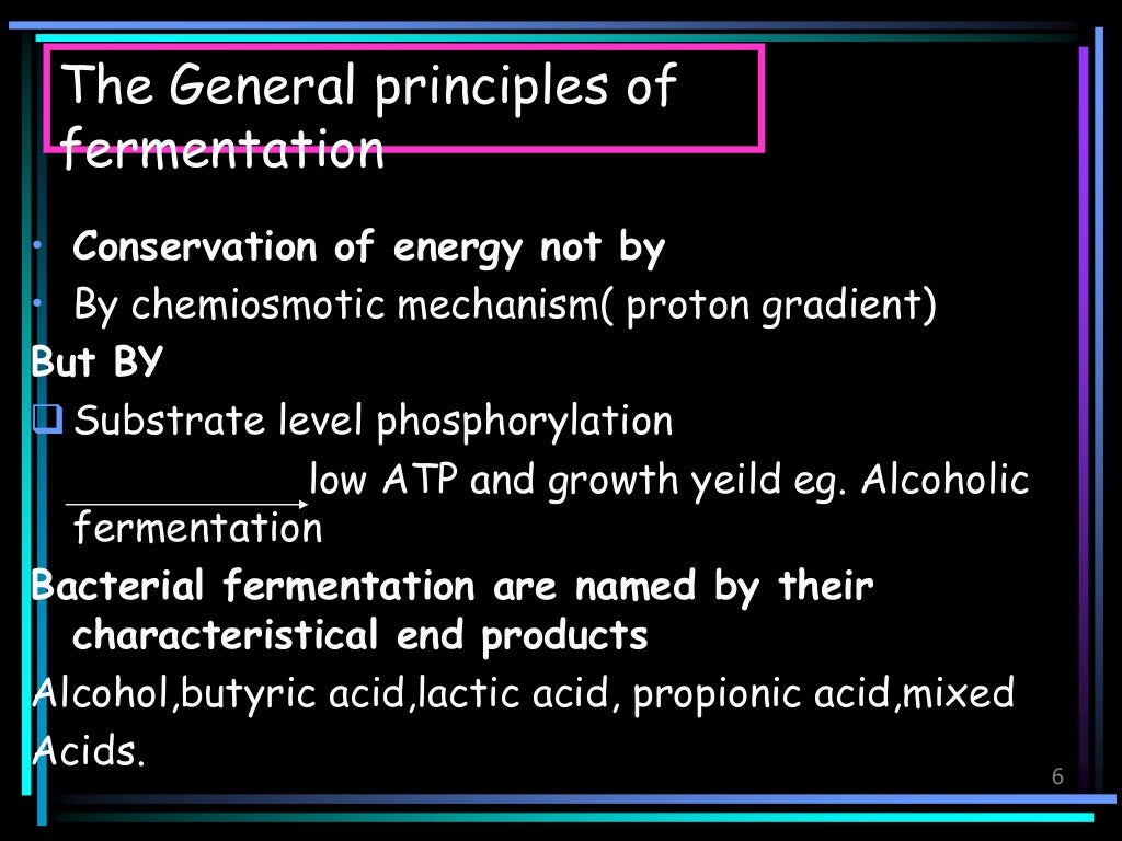 Fermentation of carbohydrates