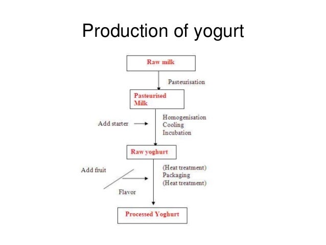 yogurt production flowchart milk products Fermented