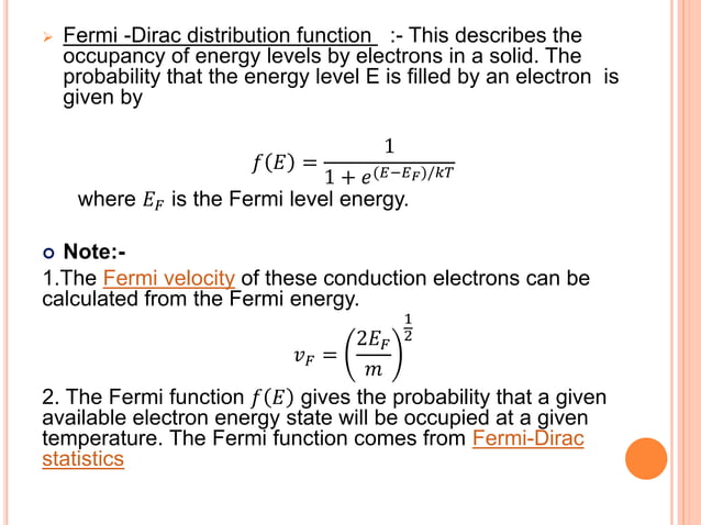 Fermi dirac basic part 1 | PPT