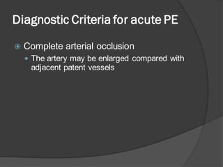 Imaging of pulmonary embolism | PDF