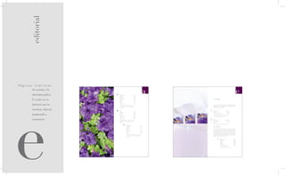 editorial




Páginas interiores
       de acuerdo a la

       identidad gráfica.

       El cuadro es un




e
       elemento que se

       mantiene. Retícula

       desplazada y

       numeración.
 