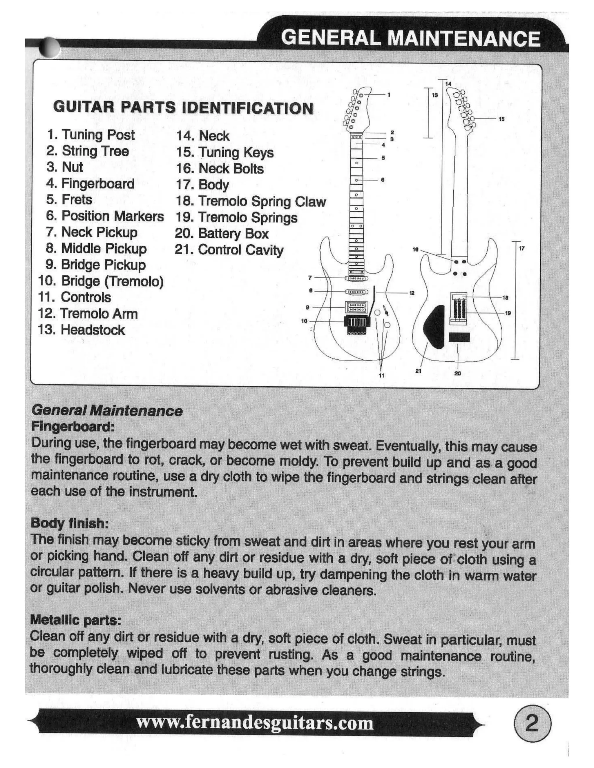 ZO-3c FERNANDES GUITAR OWNER'S MANUAL付 ZO-3c FERNANDES GUITAR OWNER´S MANUAL付