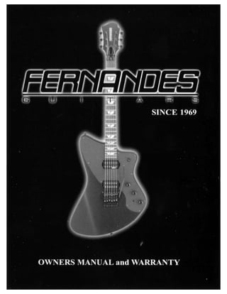 Fernandes guitars owners manual