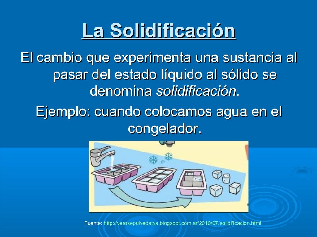 Cambios de estado de la materia