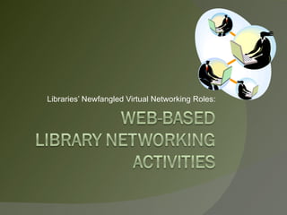 Libraries’ Newfangled Virtual Networking Roles: 
