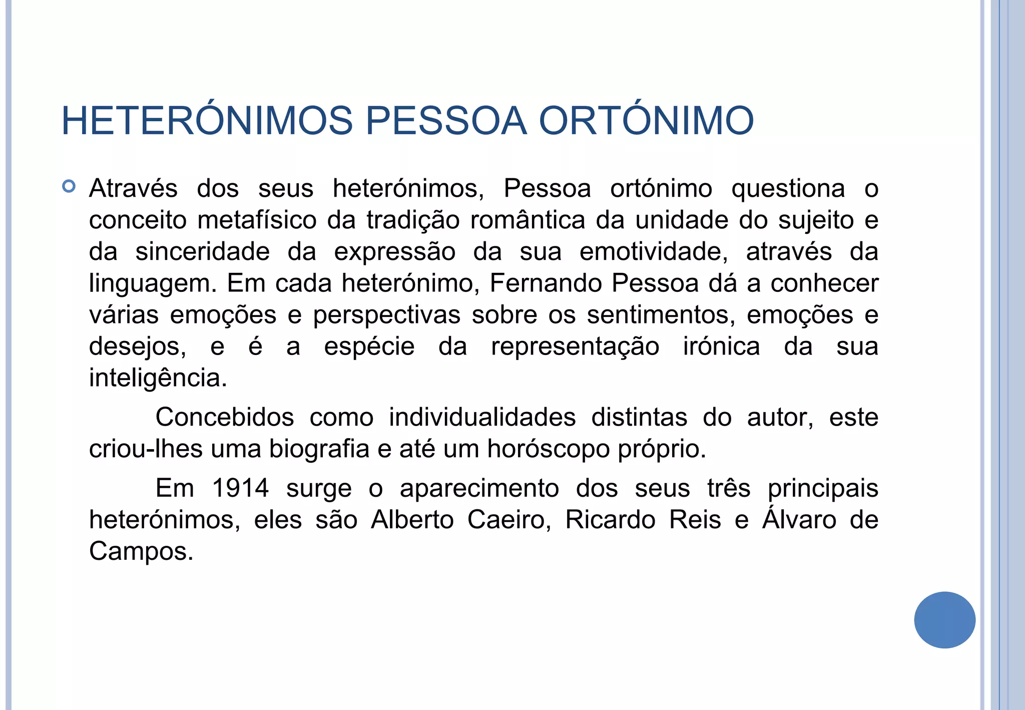 O Que E Heteronimos - BINKEDU