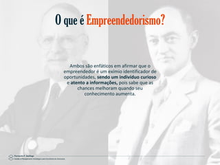 O que é Empreendedorismo?

Ambos são enfáticos em afirmar que o
empreendedor é um exímio identificador de
oportunidades, sendo um indivíduo curioso
e atento a informações, pois sabe que as
chances melhoram quando seu
conhecimento aumenta.

Gestão e Planejamento Estratégico para Escritórios de Advocacia

 