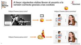 @fernandomacia
A favor: siguientes visitas llevan al usuario a la
versión correcta gracias a las cookies
61
https://www.za...