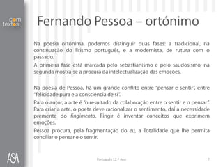 Português 12.º Ano   7
 