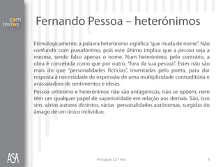 Português 12.º Ano   9
 