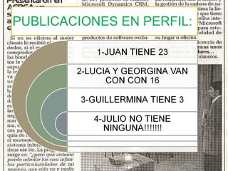 PUBLICACIONES EN PERFIL: 