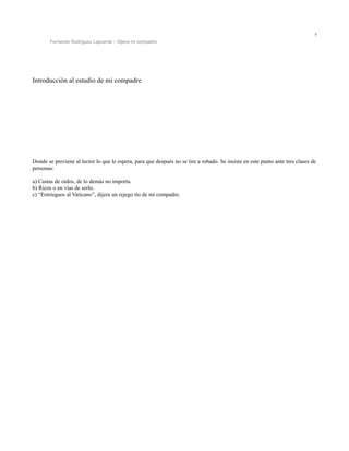 Compadre Letras Fernando rodríguez lapuente dijera mi compadre (letra grande) | PDF