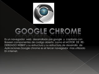 Caracteristicas deInternet explorer.- Soporte de estandares.- Normas de extenciones.- cache.- Usabilidad y accesibilidad.- Politicas de grupo.