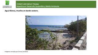 FERNEY ARCHBOLD TRIANA
Maestria en Desarrollo Sostenible y Medio Ambiente
Imágenes tomadas por Ferney Archbold
Agua Mansa, muelles en borde costero.
 