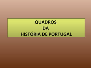 QUADROS  DA  HISTÓRIA DE PORTUGAL 
