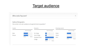 Target audience
 
