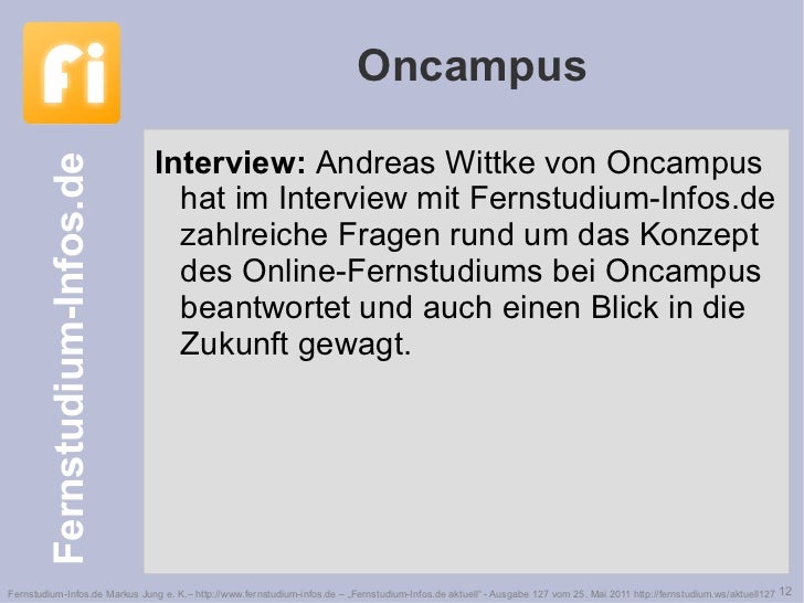 Fernstudium-Infos.de aktuell - Ausgabe 127