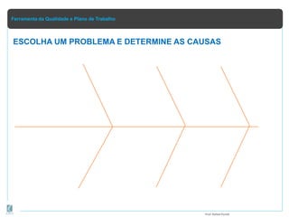 Ferramenta da Qualidade e Plano de Trabalho
ESCOLHA UM PROBLEMA E DETERMINE AS CAUSAS
Prof.Rafael Parish
 