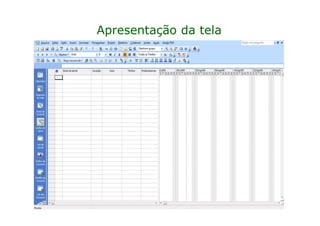 Apresentação da tela
 