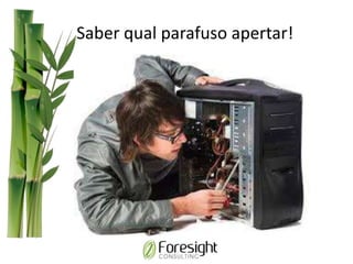 Saber qual parafuso apertar!
 