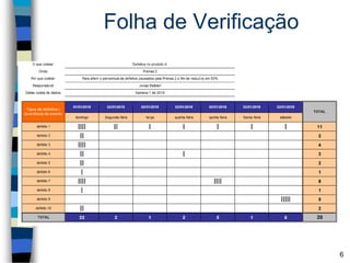 Folha de Verificação
6
 