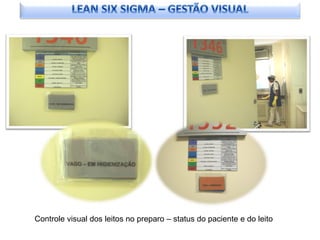 Controle visual dos leitos no preparo – status do paciente e do leito
 
