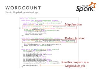 W O R D C O U N T
Versão MapReduce no Hadoop
39
 
