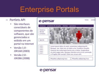 Os outros e a MicrosoftMicrosoft SharePoint Productsand TechnologiesColeção de produtos e componentes de software que inclui funções de colaboração, módulos de gestão de processos, módulos de pesquisa e uma plataforma de gerenciamento de documentos.Baseado no Internet ExplorerFamília de Produtos e TecnologiasWindows SharePoint Services 3.0 (WSS) Search Server 2008 Forms Server 2007 Microsoft Office SharePoint Server 2007Microsoft Office Groove Server 2007 Microsoft Office Project Server 2007 13www.e-pensar.com.br