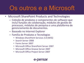 WCMS, CMS e ECMWeb ContentManagement SystemÉ um CMS, implementado como uma aplicação Web, para criação e gerenciamento de conteúdo HTML.ContentManagement SystemGerenciamento do fluxo de trabalho necessário para colaborativamente criar, editar, revisar, indexar, pesquisar, publicar e arquivar vários tipos de mídia digital e eletrônica.14www.e-pensar.com.br