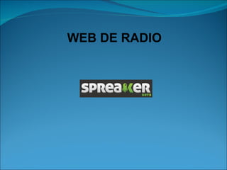 WEB DE RADIO 