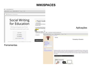 WIKISPACES
Ferramentas
Aplicações
 