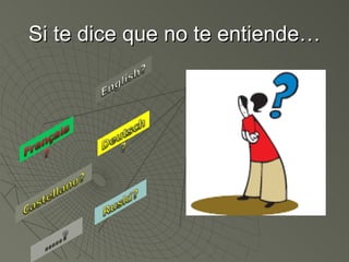 Si te dice que no te entiende… 