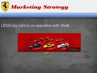 Marketing Strategy
LEGO toy cars in co-operation with Shell.
11
 