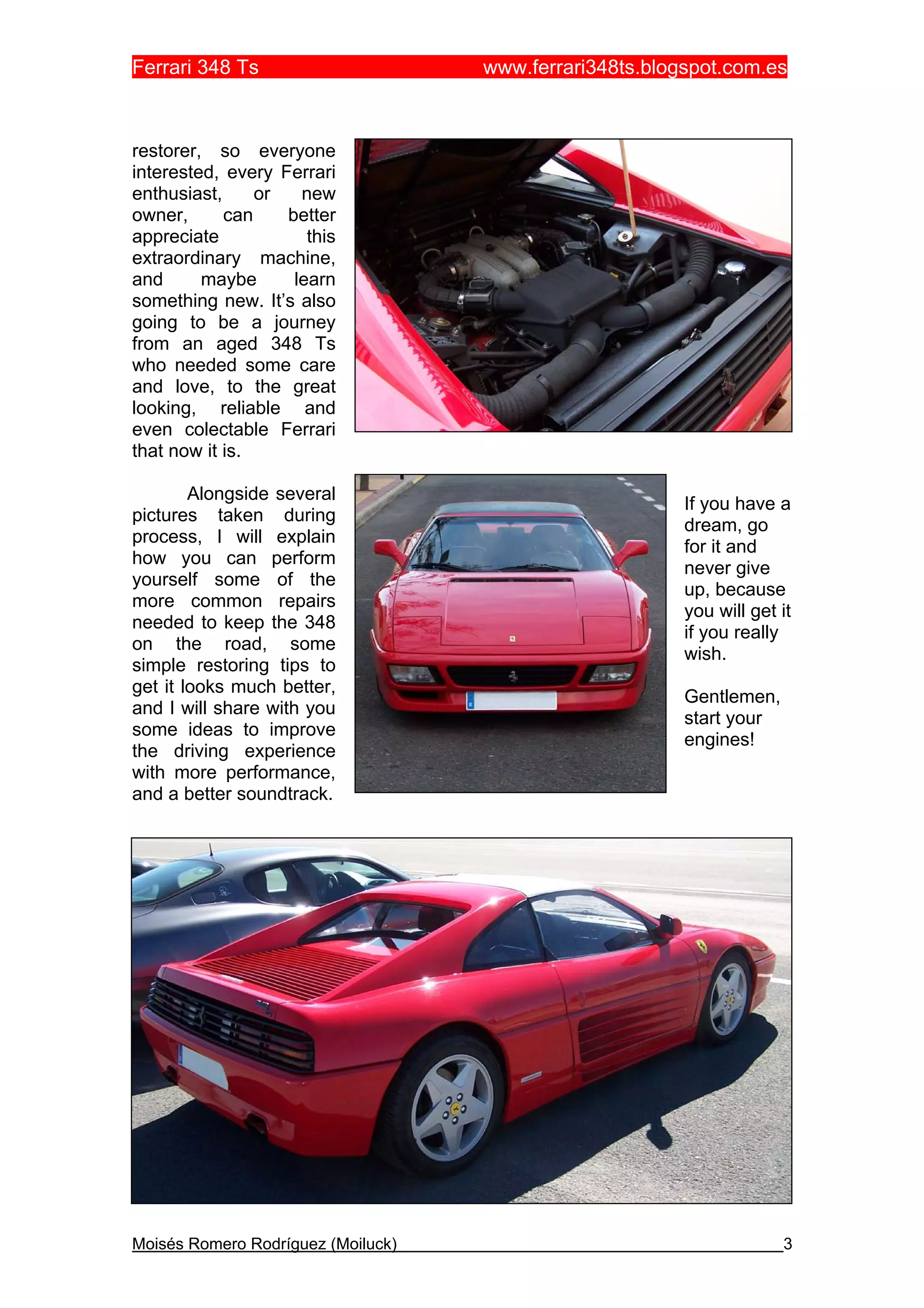 Ferrari 348 Ts English | PDF