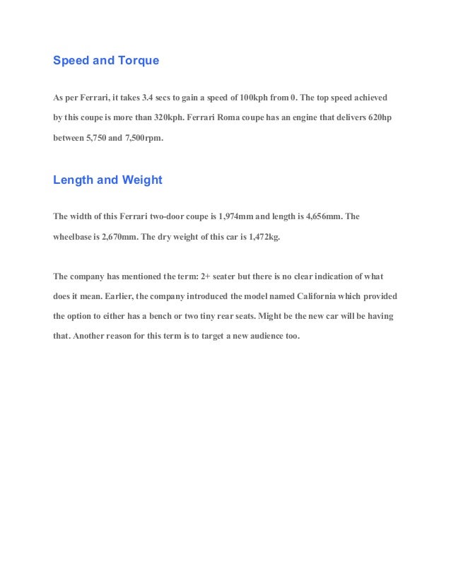 Ferrari Roma Unveiling Price Specs And Design Explained