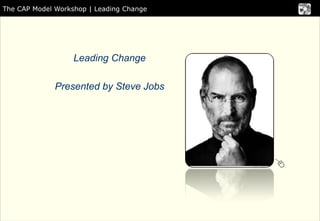 The CAP Model Workshop | Leading Change




                   Leading Change

              Presented by Steve Jobs
 