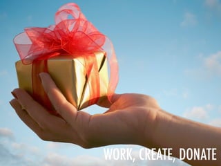 WORK, CREATE, DONATE
 